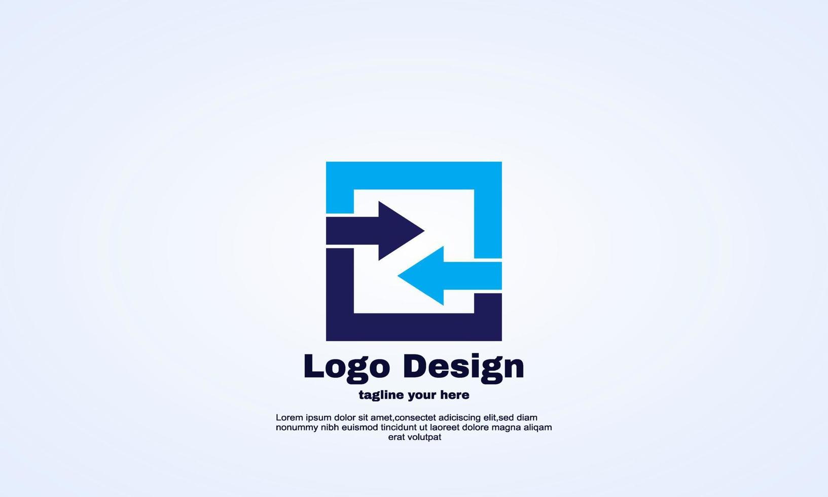 modelo de vetor de seta de design de logotipo de ilustração de ações