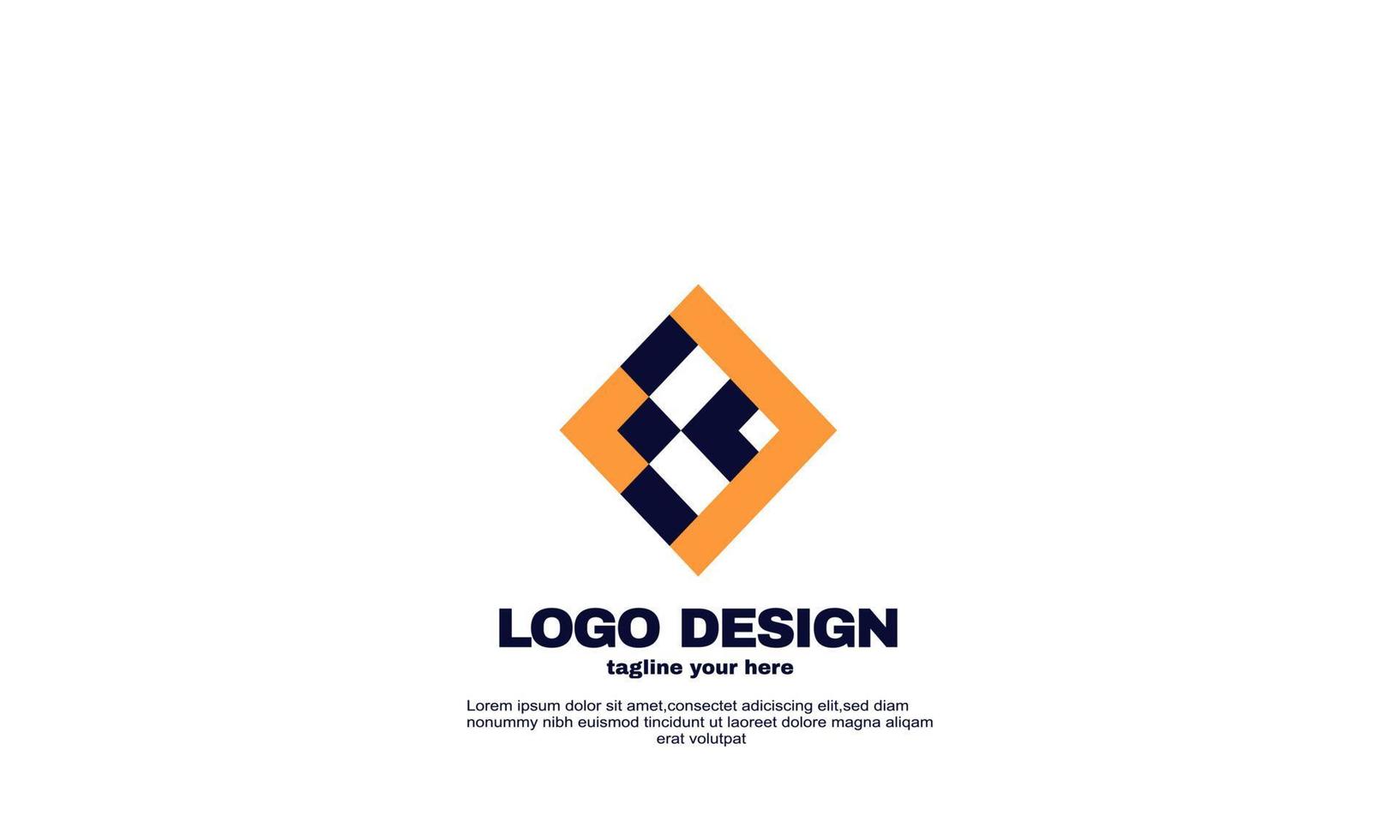 estoque abstrato inspiração criativa melhor logotipo empresa geométrica elegante modelo de design de logotipo corporativo e de negócios vetor