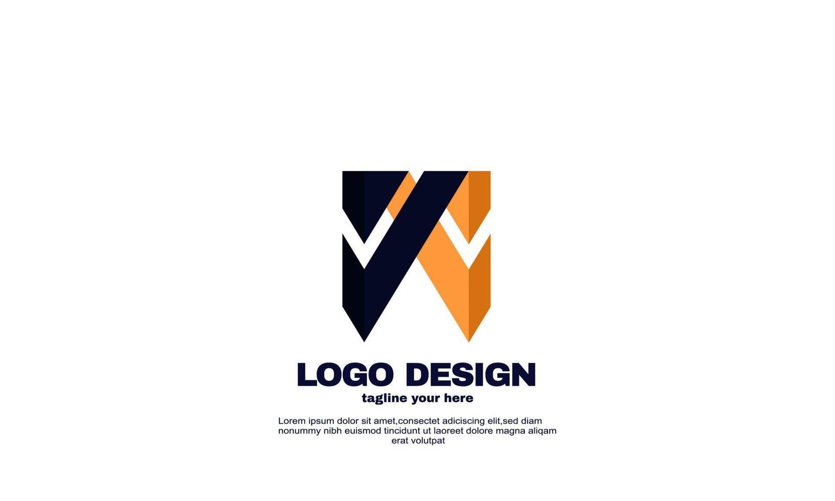 abstrato criativo melhor logotipo vetor de design de logotipo de empresa geométrica poderosa