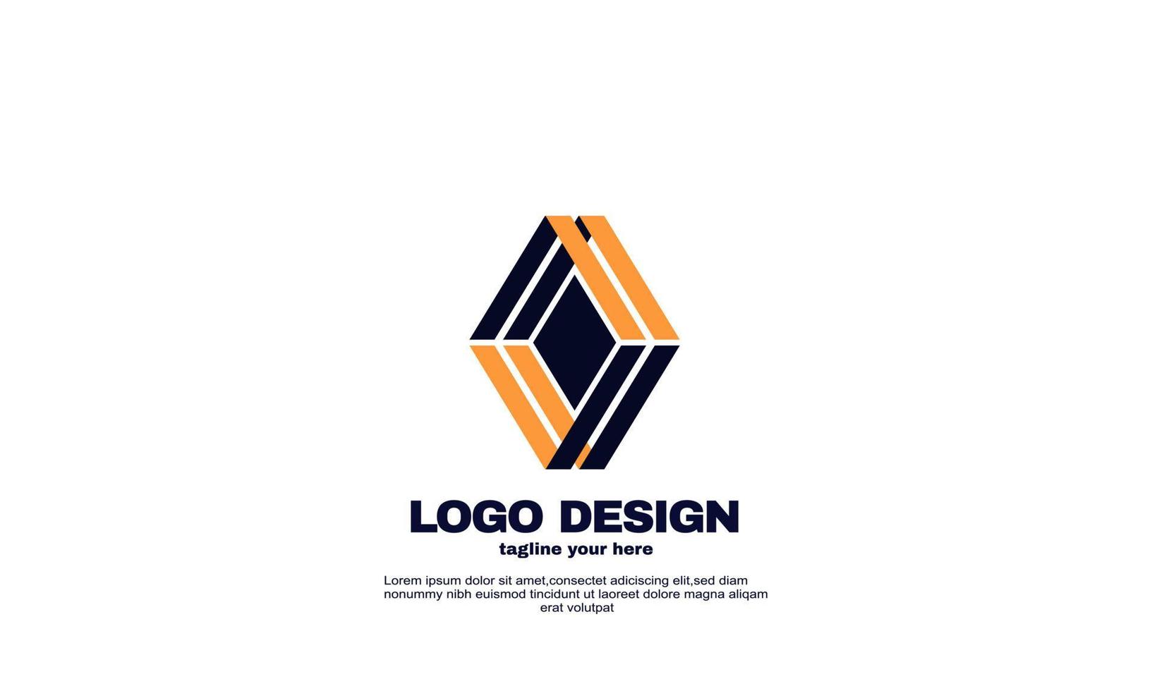 estoque vetor abstrato criativo melhor logotipo poderoso design geométrico do logotipo da empresa