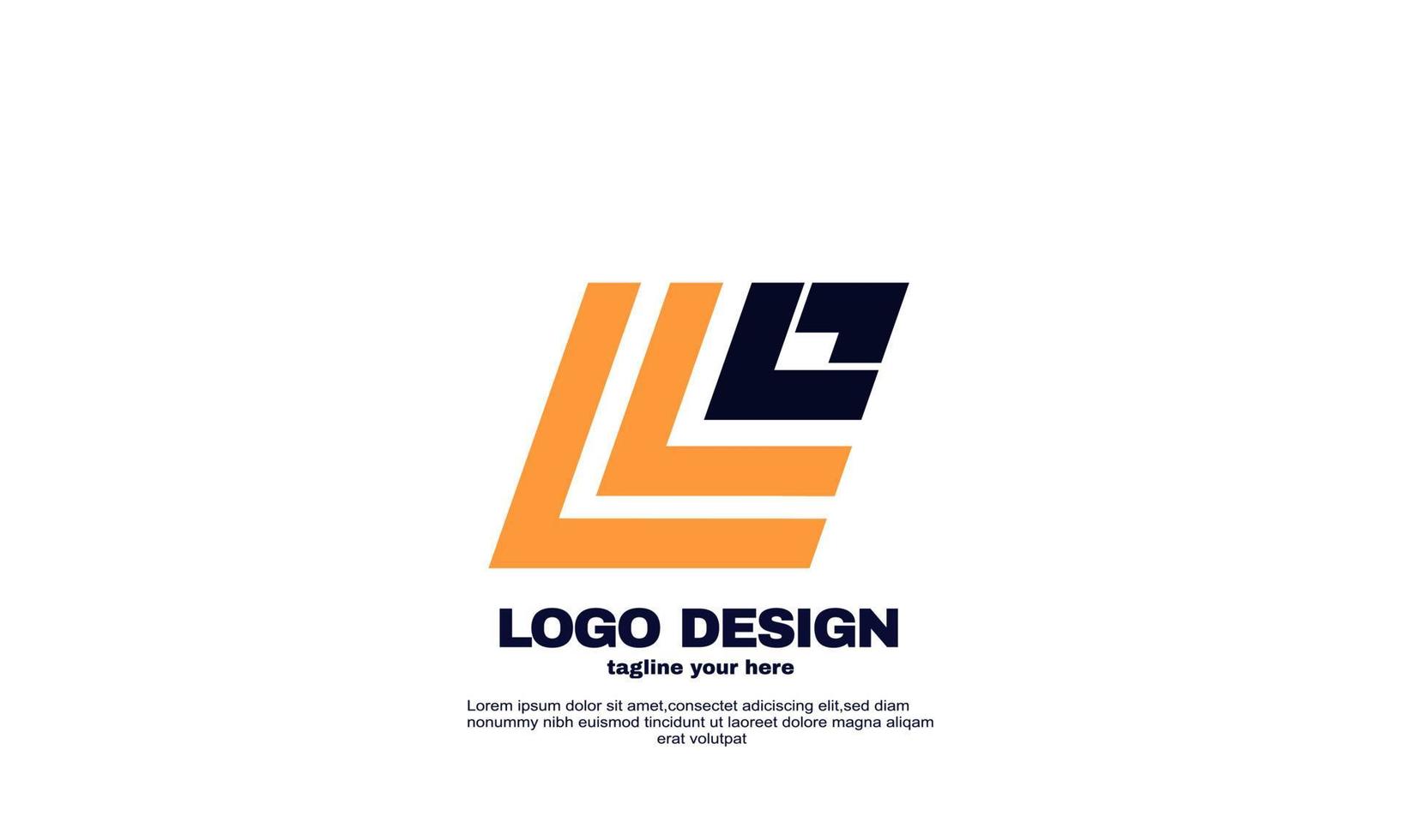 inspiração criativa abstrata melhor logotipo poderoso modelo de design de logotipo de empresa geométrica e logística vetor