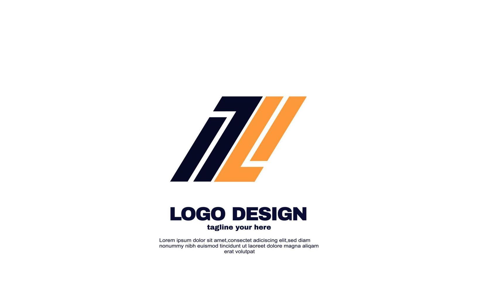 inspiração criativa abstrata melhor logotipo empresa geométrica poderosa e design de logotipo de negócios vetor