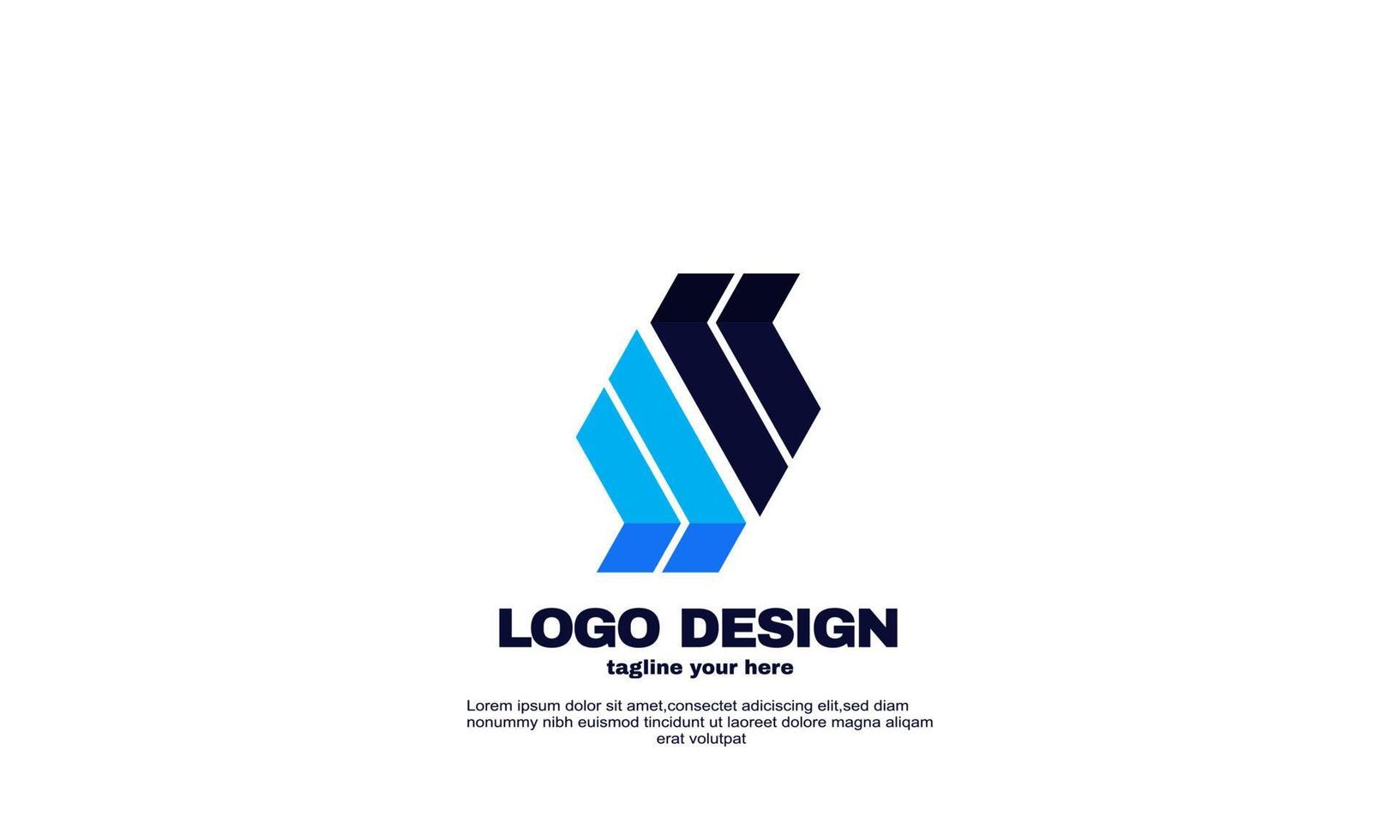 incrível melhor inspiração logotipo de negócios da empresa moderna vetor azul marinho cor