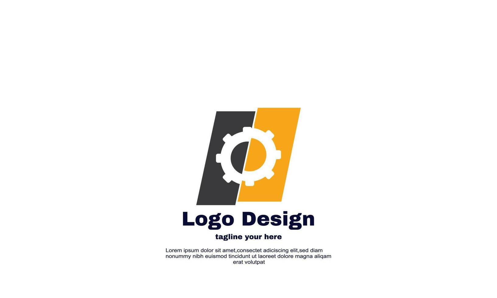 design de logotipo de engrenagem vetorial de estoque colorido vetor