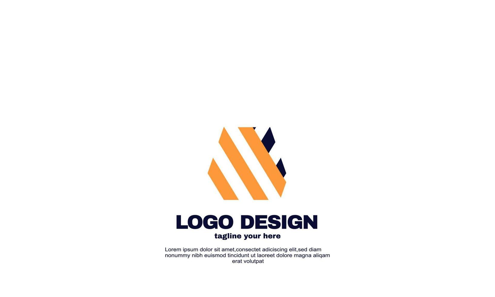 estoque vetor abstrato melhor modelo de design de logotipo de empresa de negócios geométricos poderoso colorido