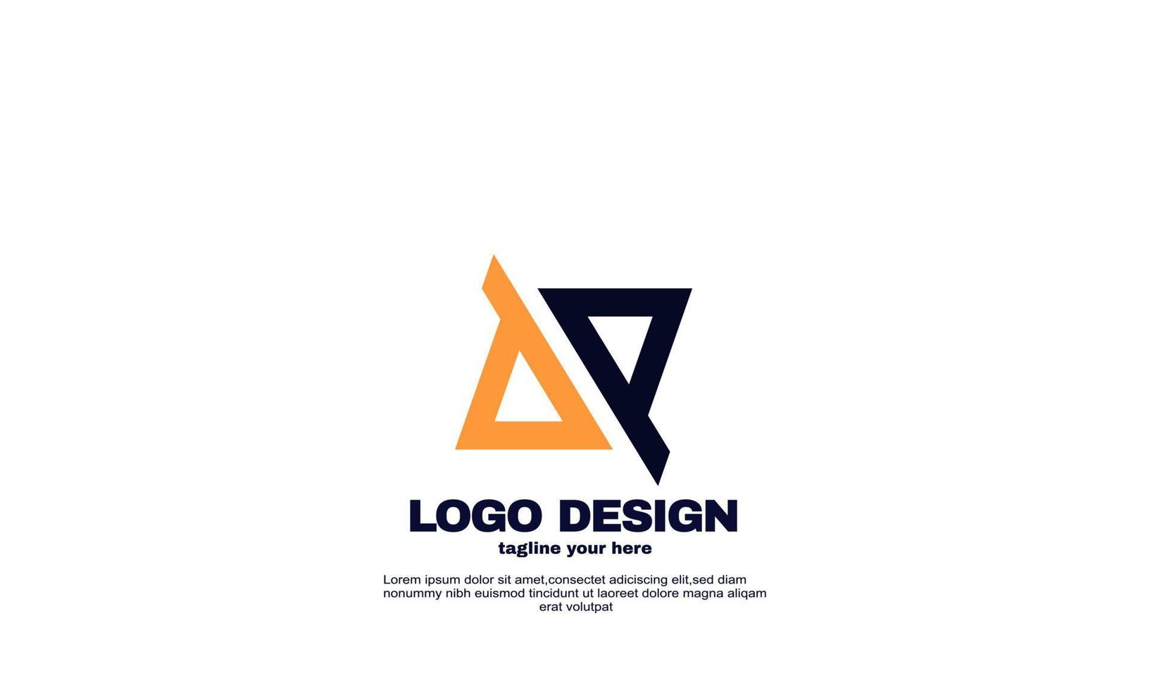 estoque vector inspiração criativa melhor logotipo poderoso logotipo da empresa geométrica e design de logotipo de negócios