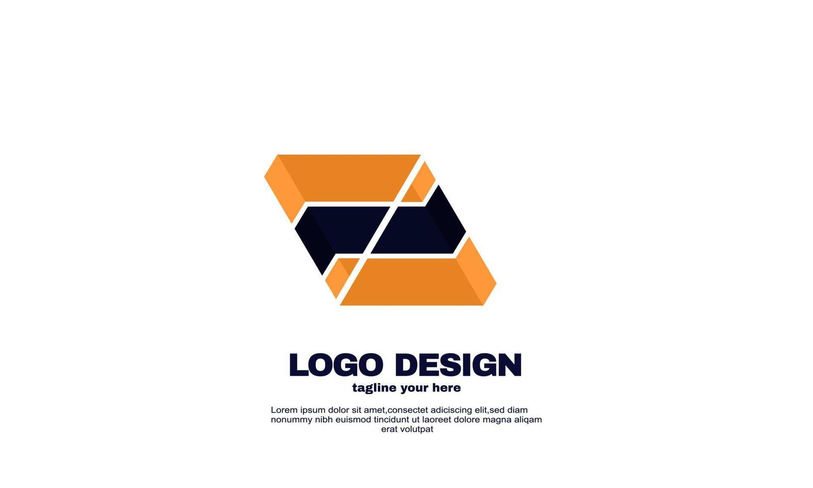 estoque abstrato criativo melhor design de logotipo de empresa geométrica poderosa colorido vetor