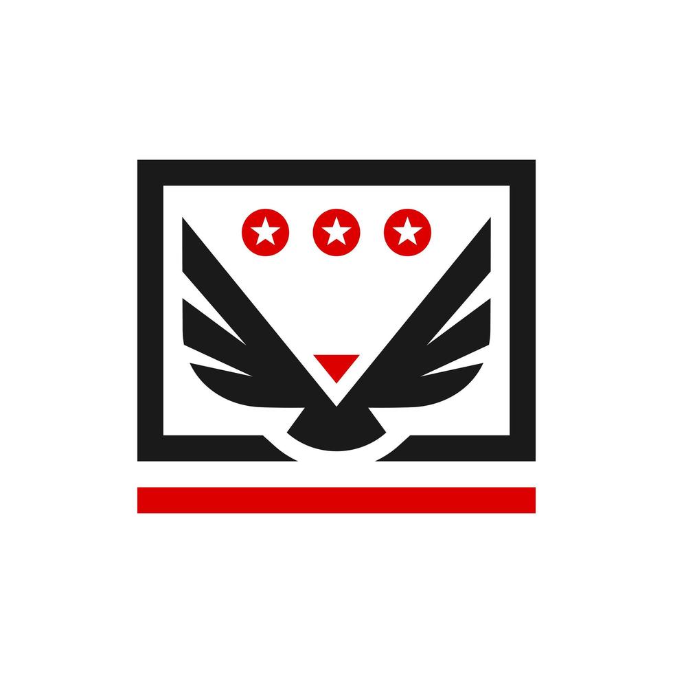 águia pássaro animal escudo logotipo vetor