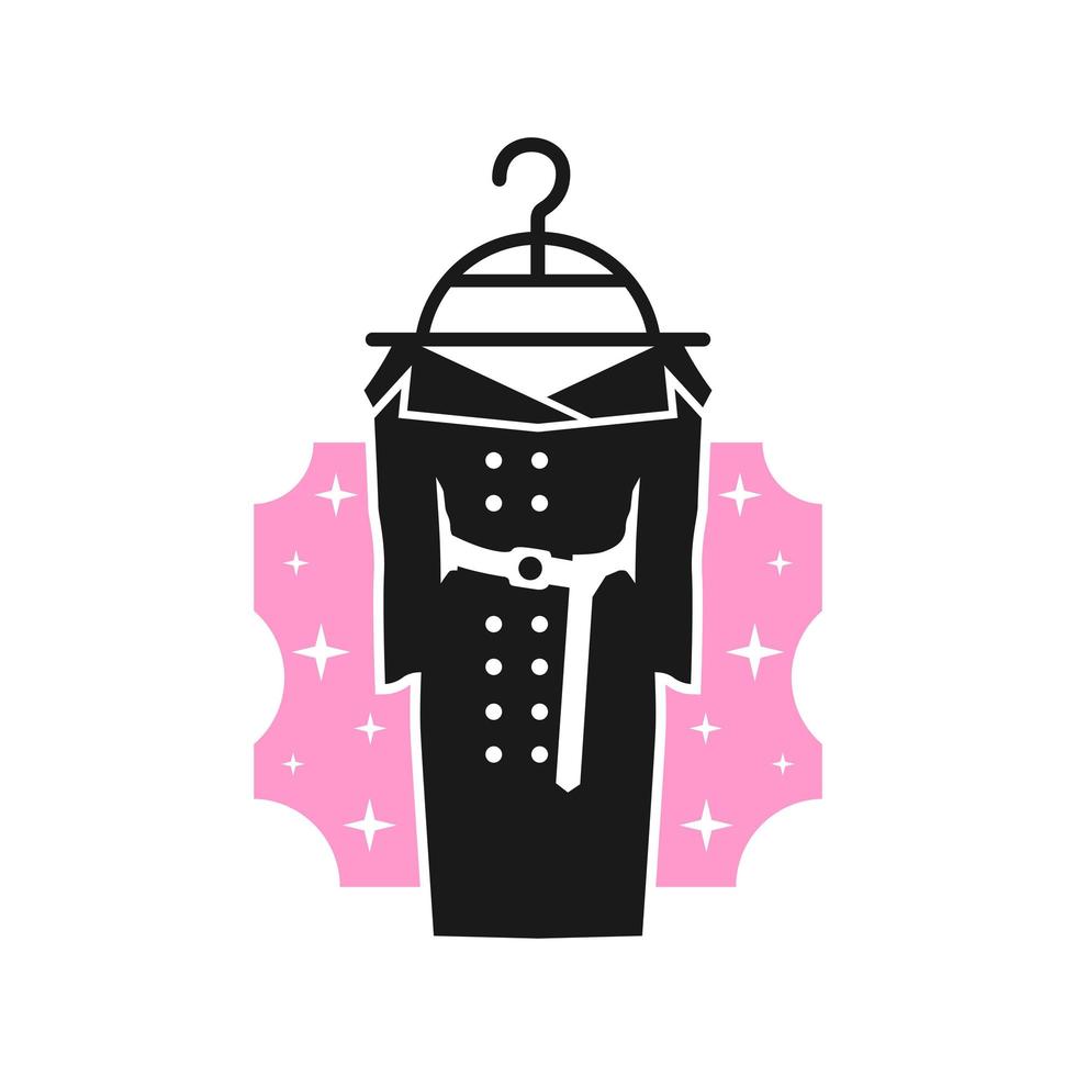 logotipo de vestido moderno para mulheres vetor
