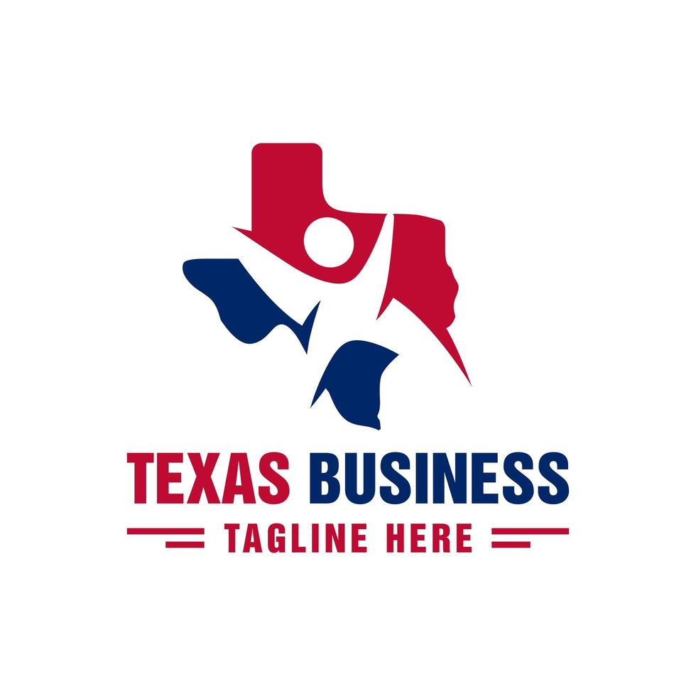 logotipo de desenvolvimento de negócios no texas vetor
