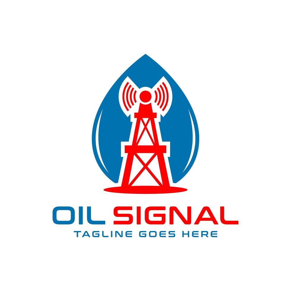 logotipo de ilustração de sinal de mina de petróleo vetor
