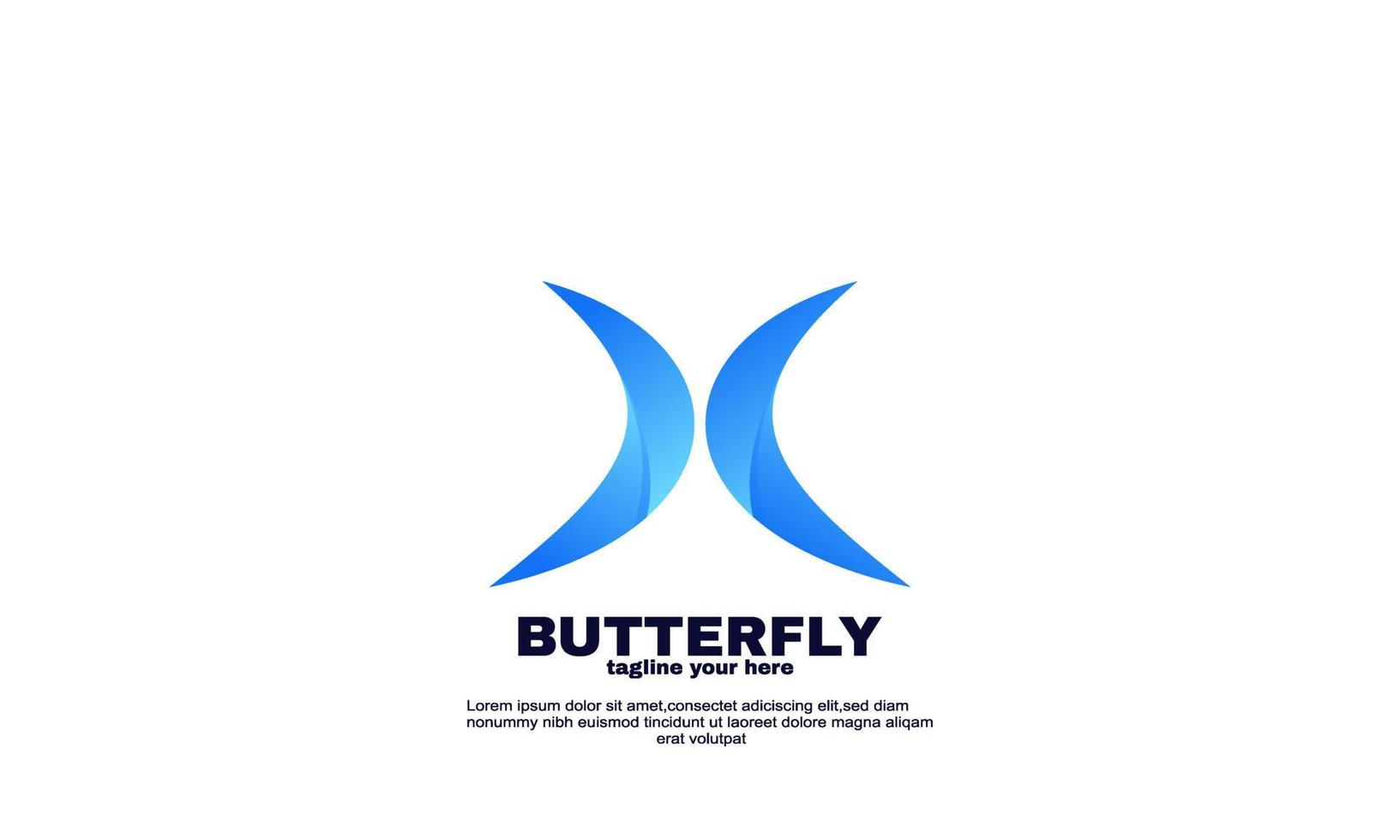vetor de estoque idéia criativa abstrata logotipo de borboleta vetor de desenho geométrico abstrato