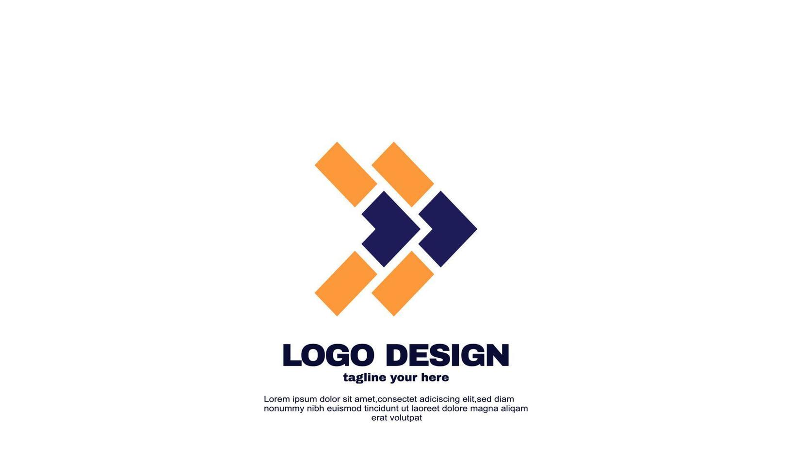modelo de identidade de marca de logotipo de design elegante de empresa corporativa de negócios abstratos vetor