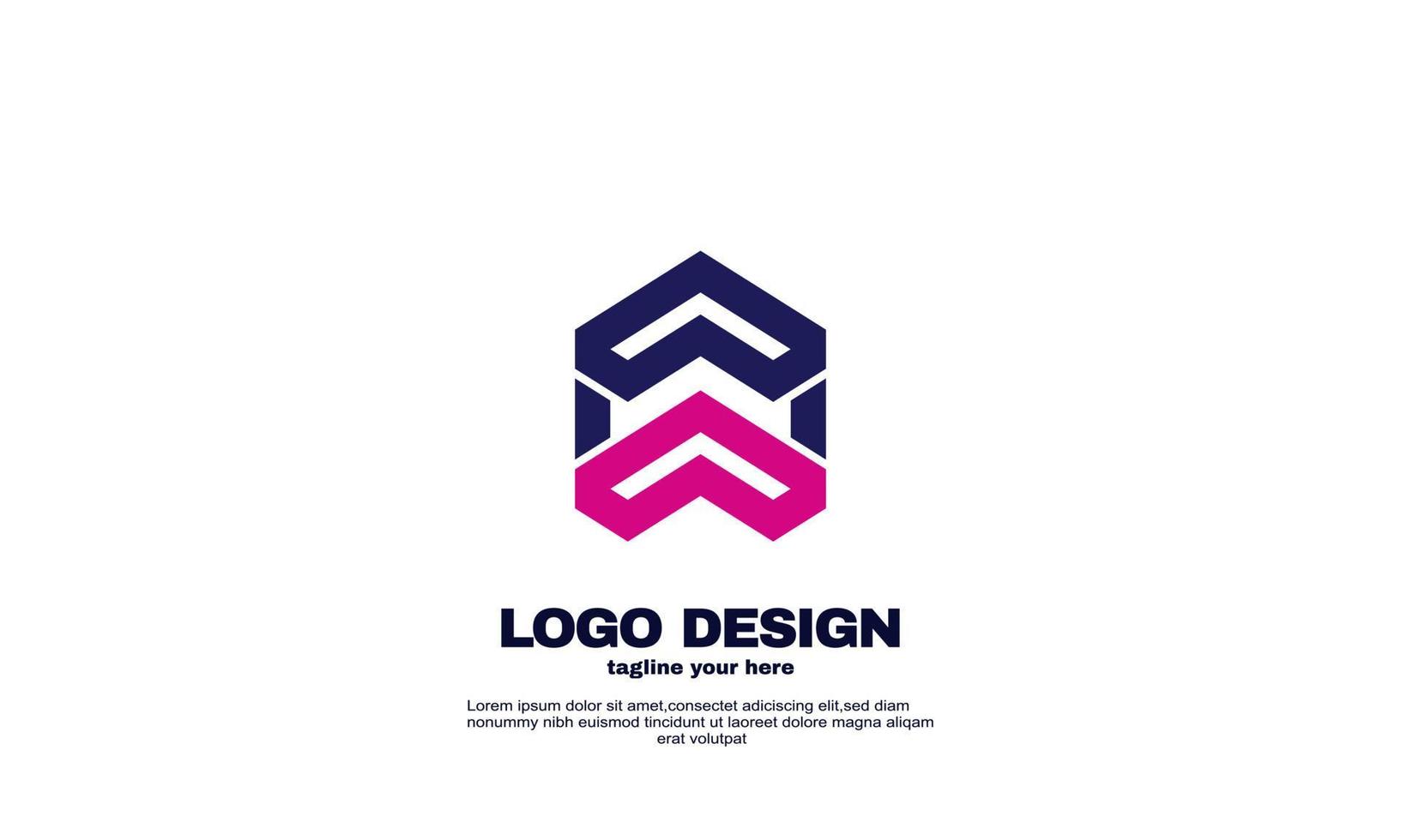 logotipo criativo abstrato modelo de design de negócios da empresa de ideia de marca criativa moderna vetor