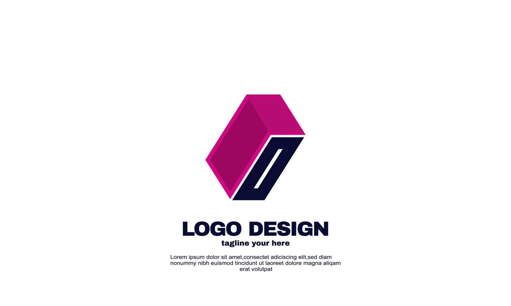 incrível logotipo criativo ideia de marca criativa moderna empresa de negócios design colorido vetor