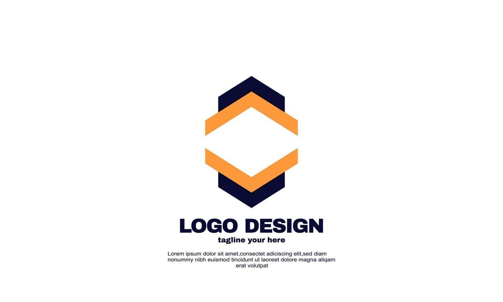 empresa criativa de vetor de ações construindo negócios ideia simples design de logotipo elemento modelo de design de identidade de marca