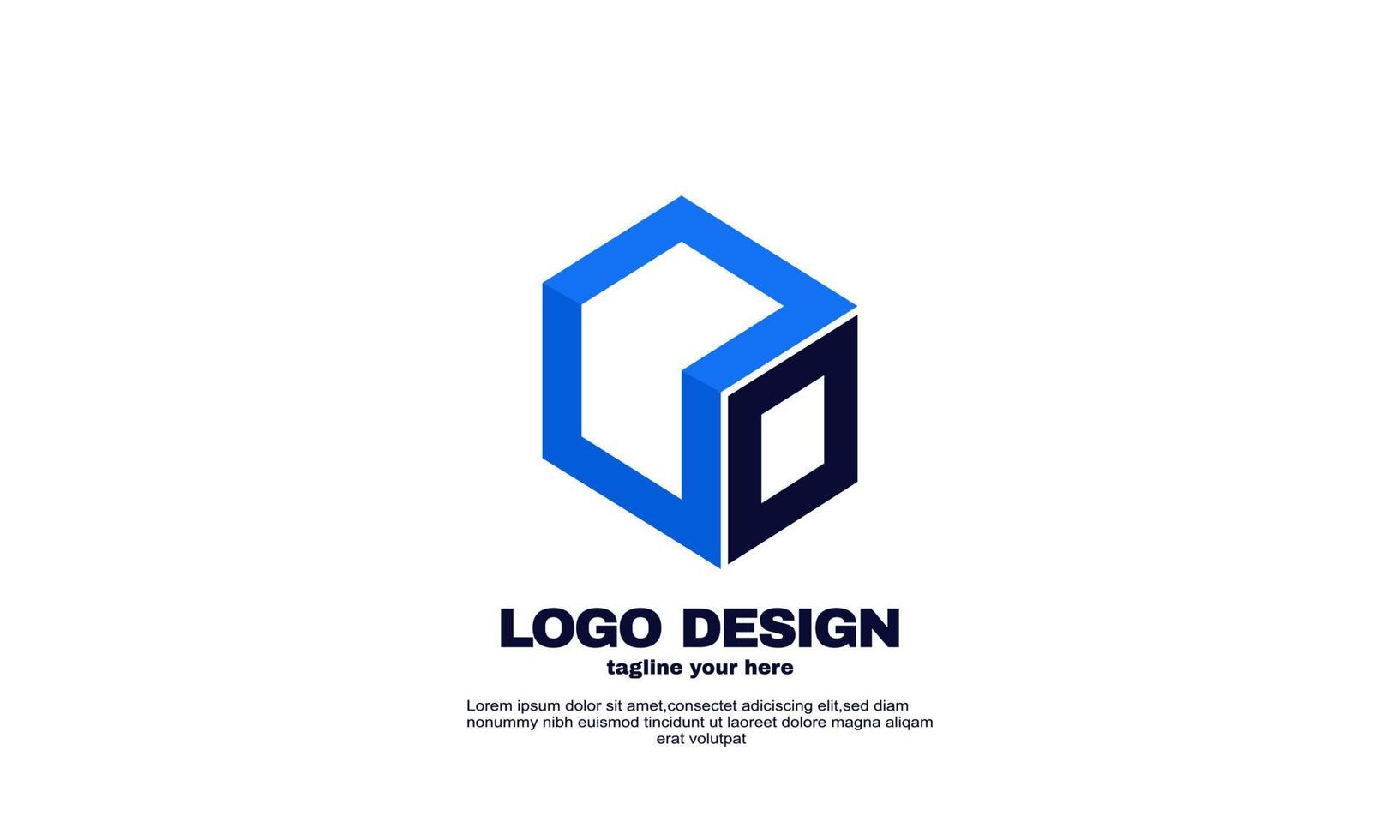 abstrato criativo logotipo moderno empresa corporativa sinal de negócios design geométrico vetor