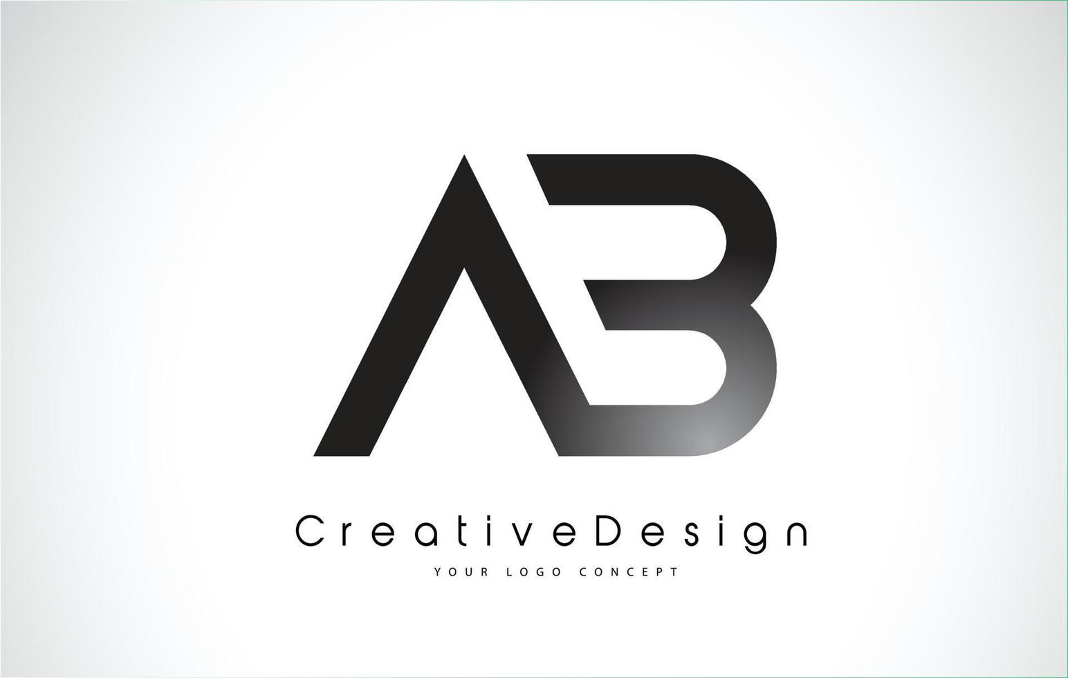 design de logotipo de letra ab. logotipo de vetor de letras modernas de ícone criativo.