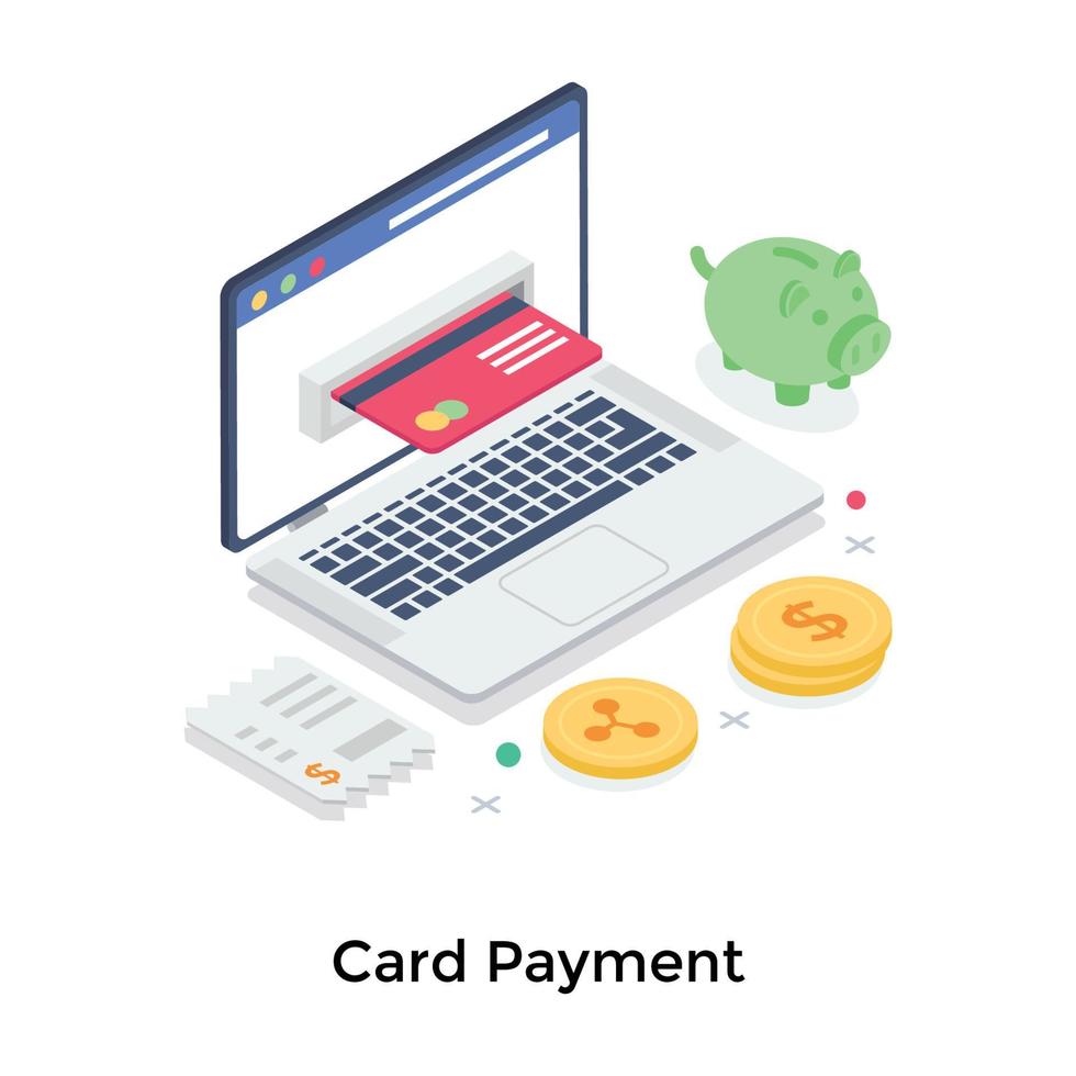 conceitos de pagamento com cartão vetor