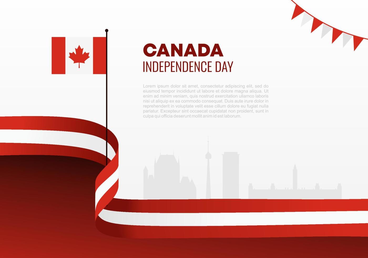 celebração nacional do dia da independência do canadá em 1º de julho. vetor