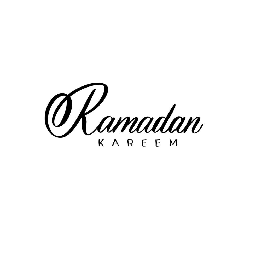 Ramadan Karim. inscrição de caligrafia moderna. vetor