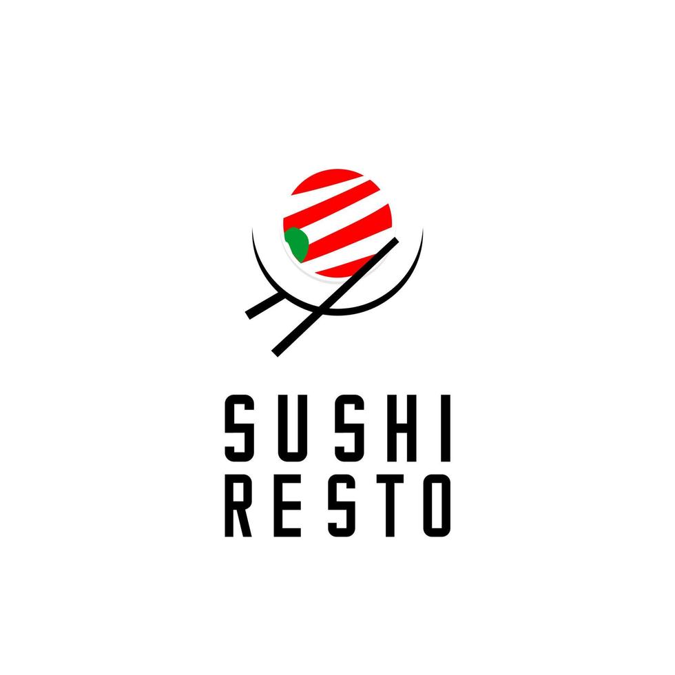 logotipo do resto sushi vetor