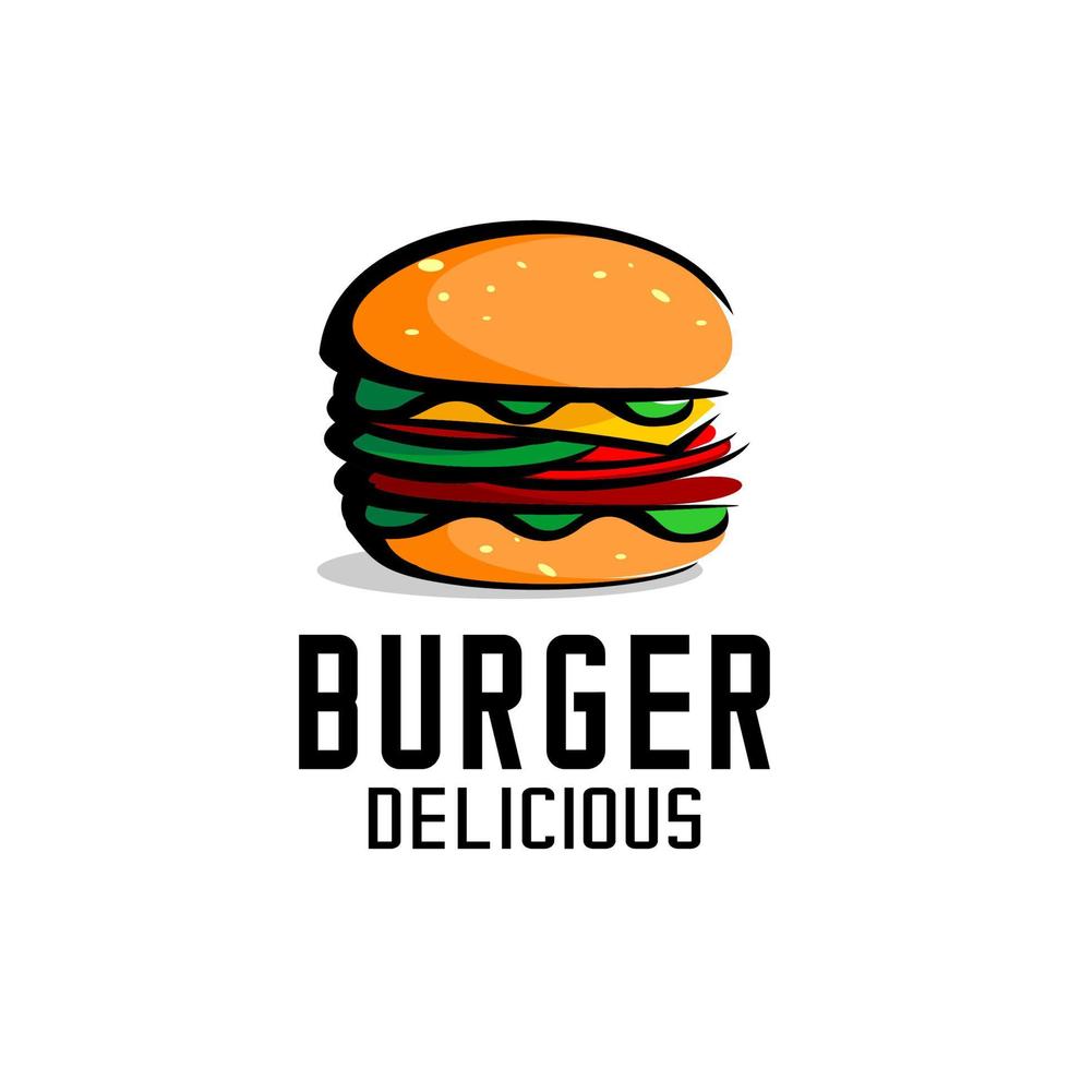 vetor de logotipo de hambúrguer
