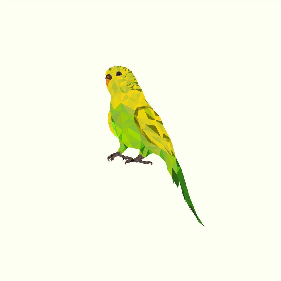 vetor de logotipo poligonal de papagaio de pássaro