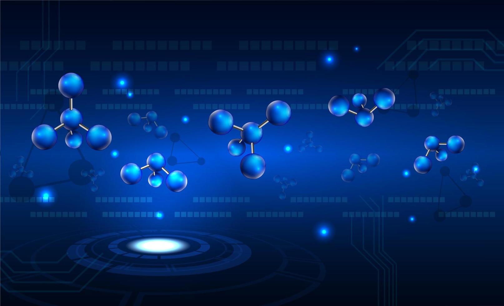 fundo de tecnologia de molécula abstrata vetor