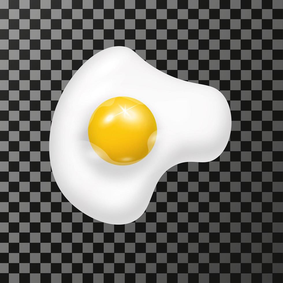 ovos mexidos. imagem vetorial realista. design decoração de tema de comida. vetor