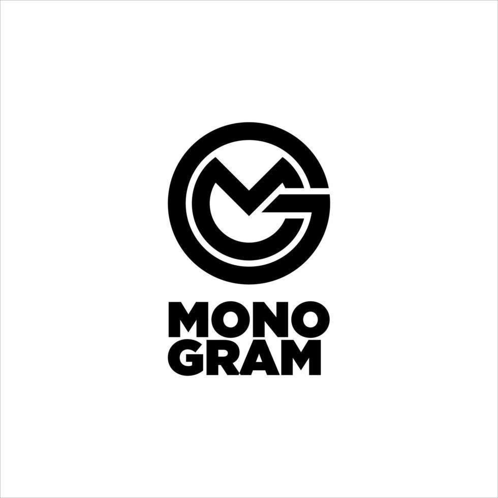 ideias de design de logotipo inicial de monograma simples vetor