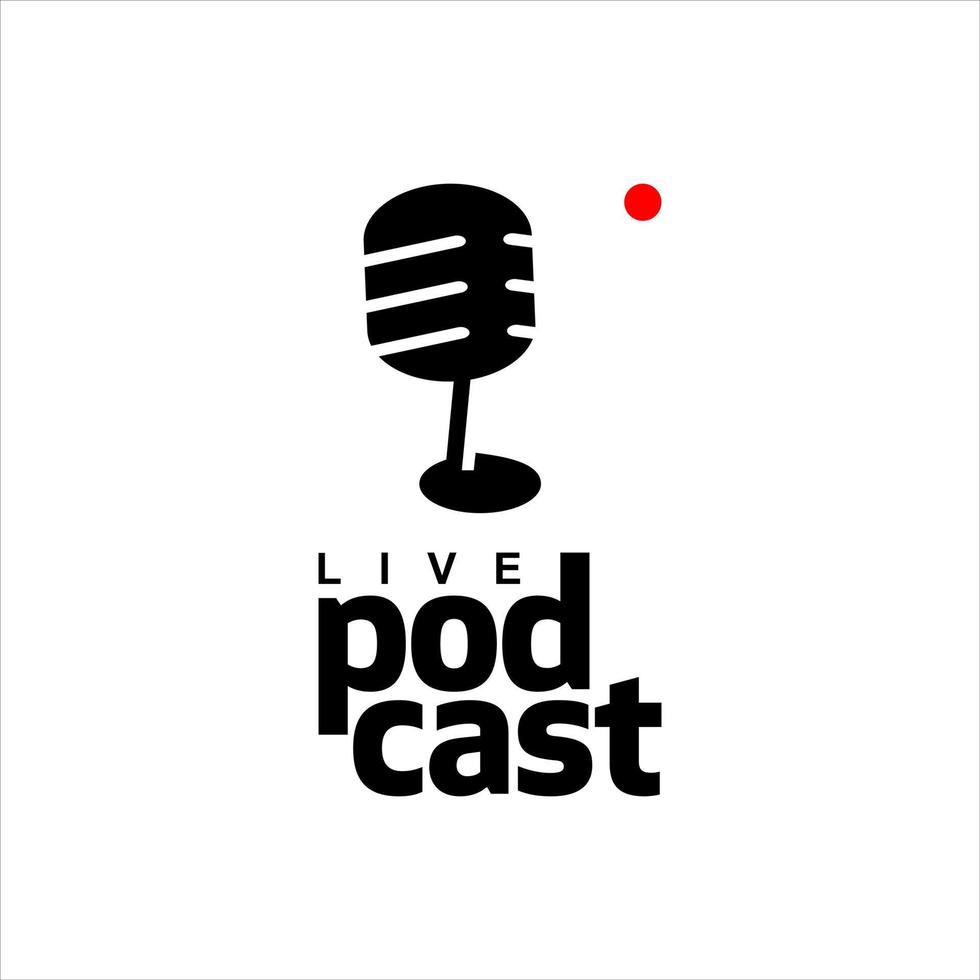 elemento de modelo de design gráfico de logotipo de podcast vetor