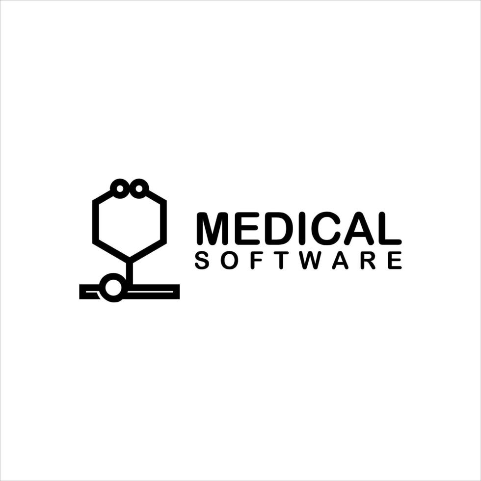 software médico de vetor de estetoscópio