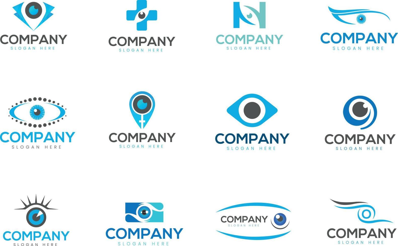 melhor coleção de logotipos de cuidados com os olhos vetor