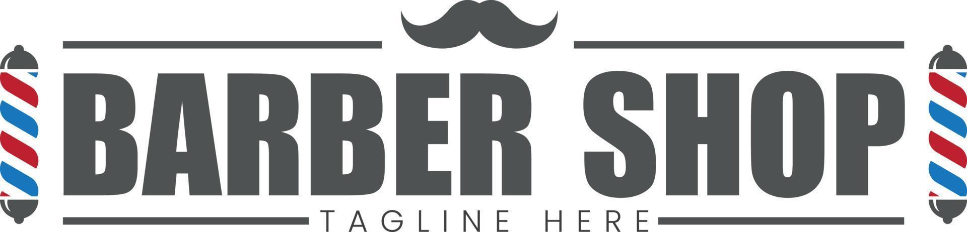 símbolo de design de logotipo de barbearia vetor