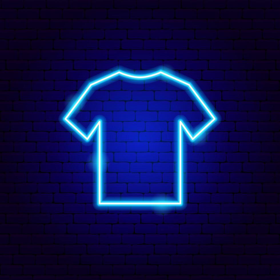 camiseta em neon vetor