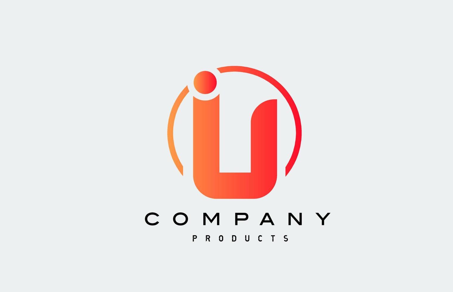 ícone do logotipo da letra do alfabeto u. design criativo para empresa e negócios vetor