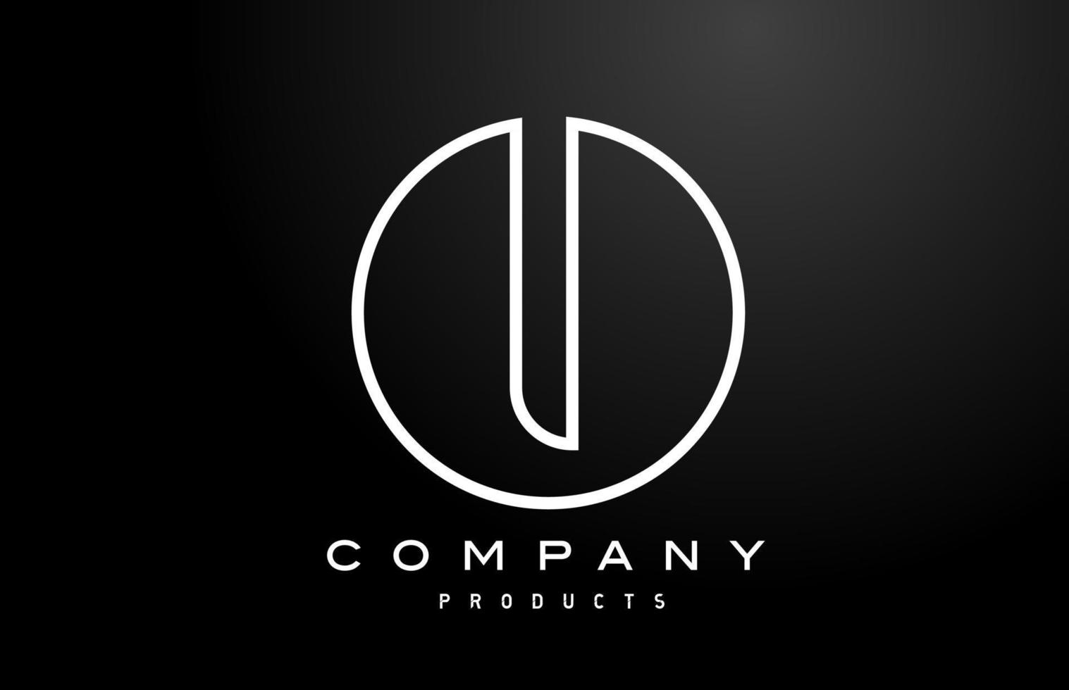 i ícone do logotipo da letra do alfabeto branco com cor preta. design criativo para empresa e negócios vetor