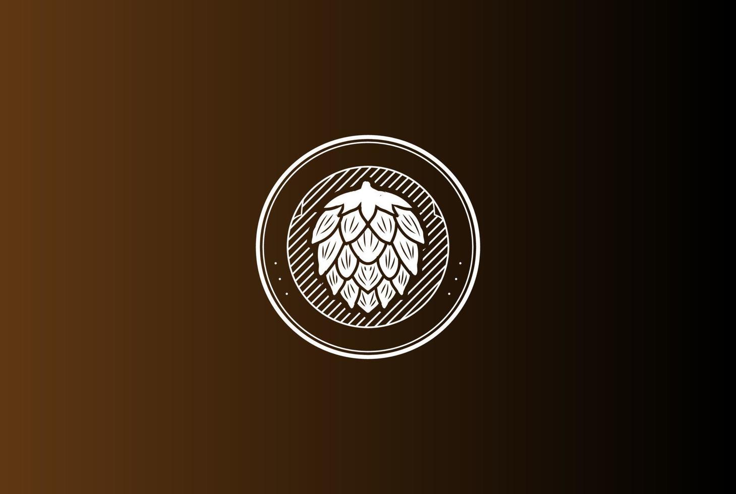vetor de design de logotipo de rótulo de cervejaria de cerveja vintage retro hop fabricação de cerveja