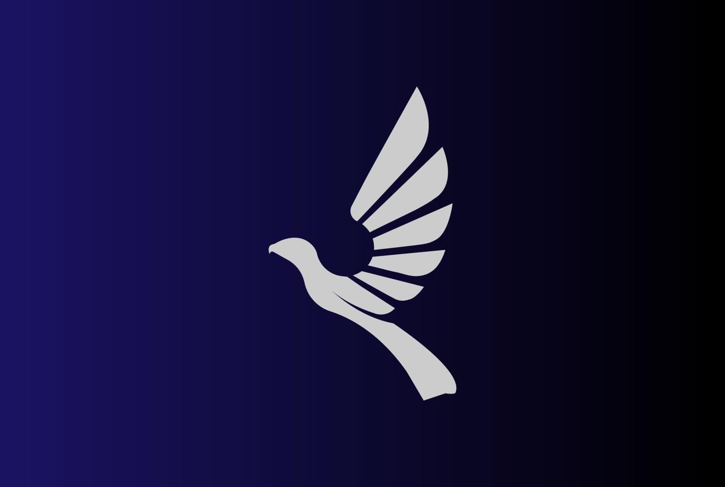 vetor de design de logotipo de fênix de águia de pássaro voador geométrico simples