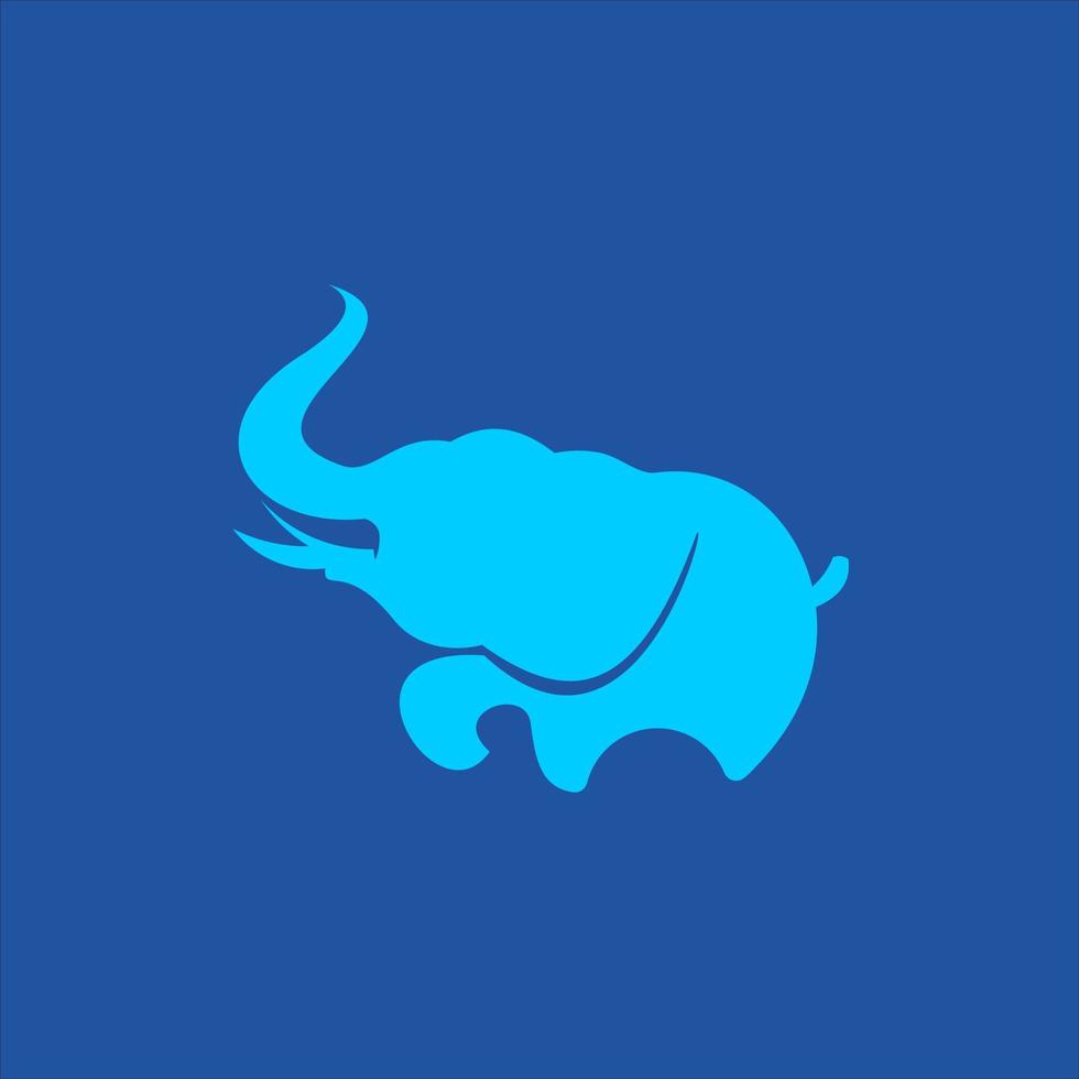 mascote de elefante simples de vetor animal