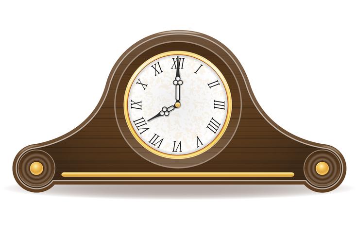 ilustração em vetor estoque relógio velho ícone retrô