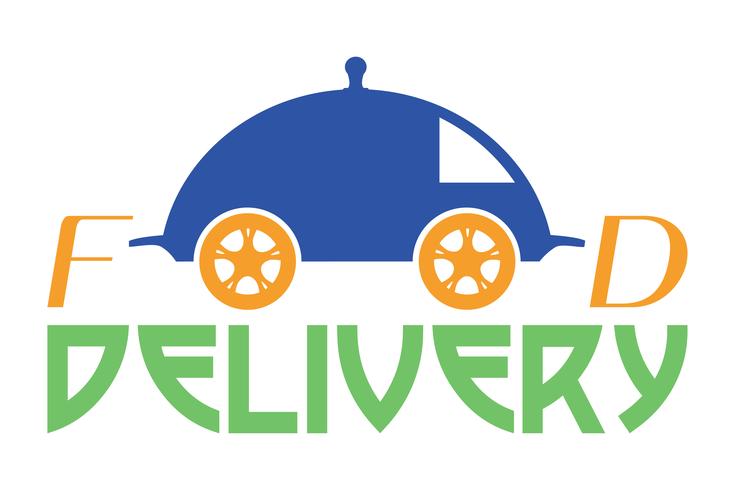 ilustração em vetor logotipo entrega comida