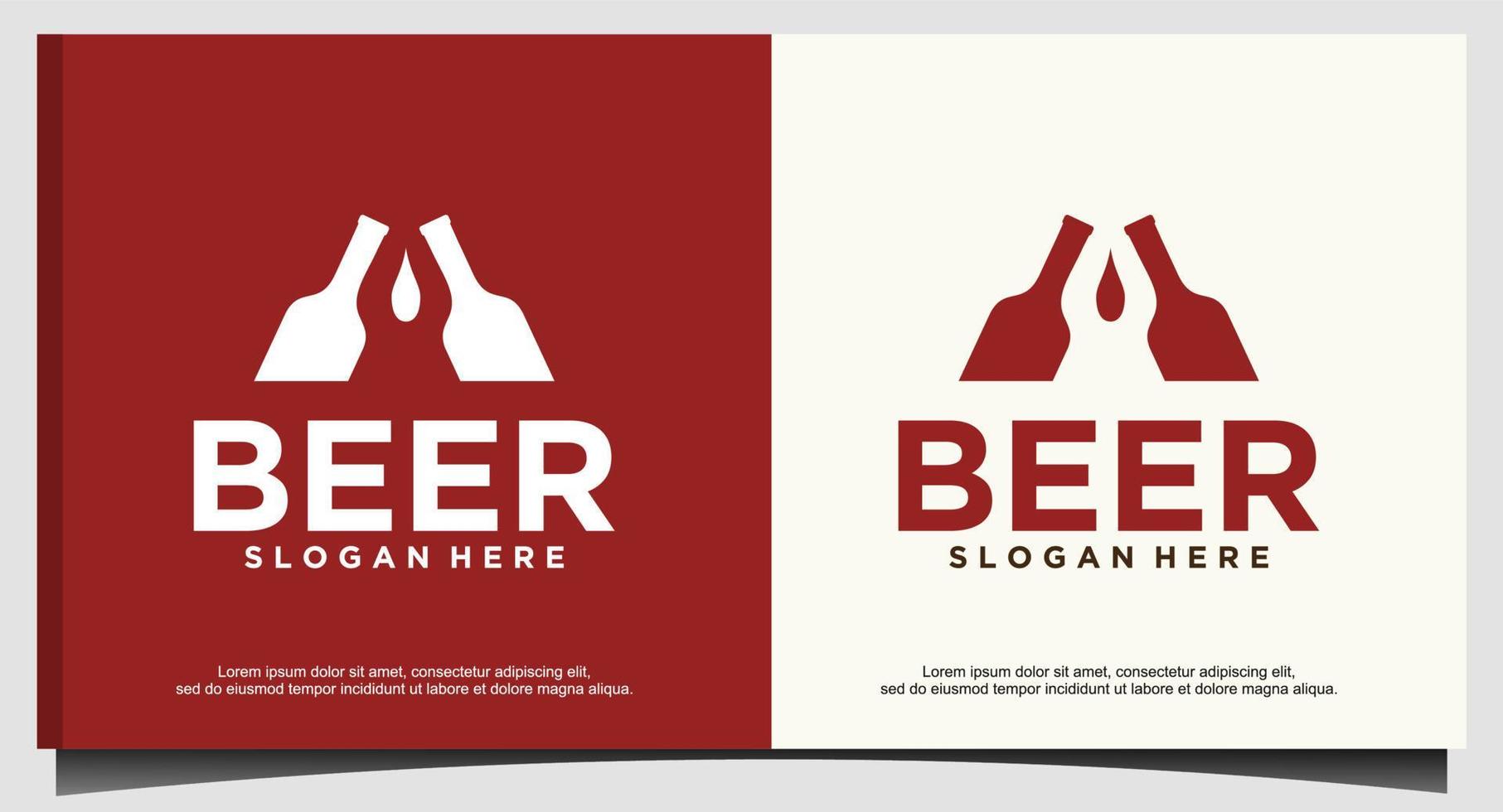 modelo de design de logotipo de cerveja vetor