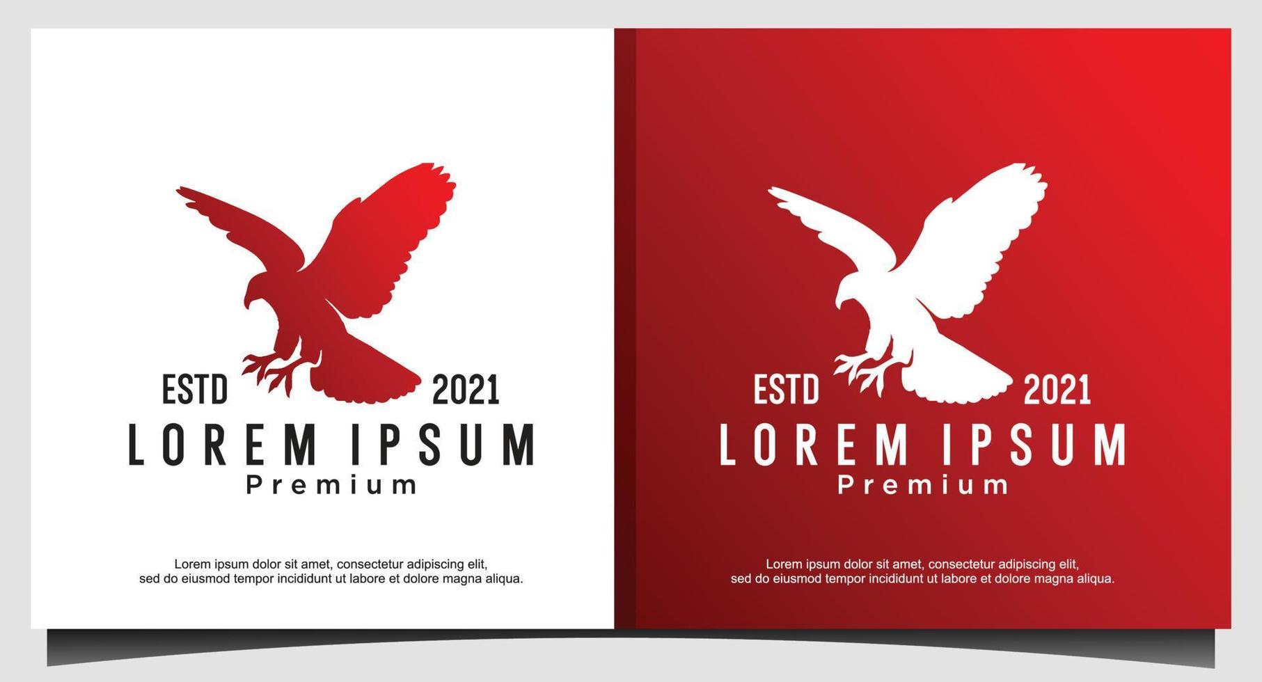 vetor de design de logotipo de águia de falcão