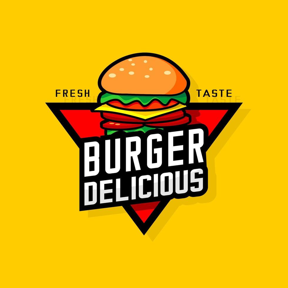 logotipo de hambúrguer, logotipo de fastfood vetor