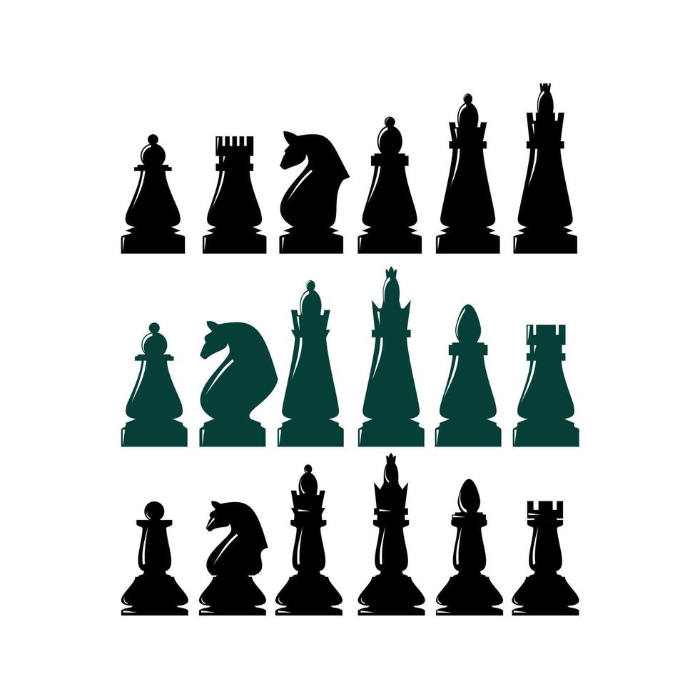 vetor de ícone de xadrez