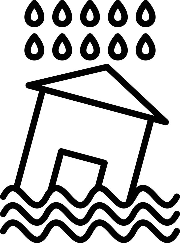 estilo de ícone de inundação vetor