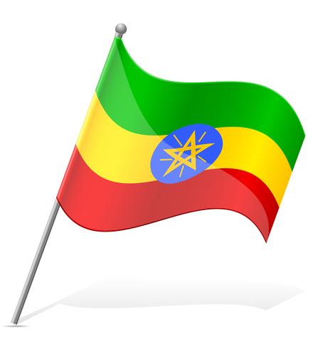 bandeira da ilustração vetorial de Etiópia vetor