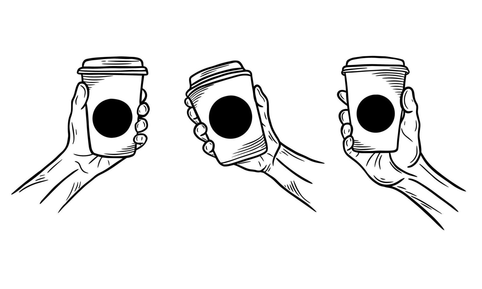 conjunto desenhado à mão creme de café bebidas loja de sobremesas copo de vidro caneca menu café restaurantes ilustração vetor